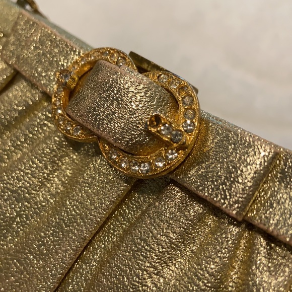 Vintage HL USA Harry Levine Gold Bag Clutch - Picture 7 of 8